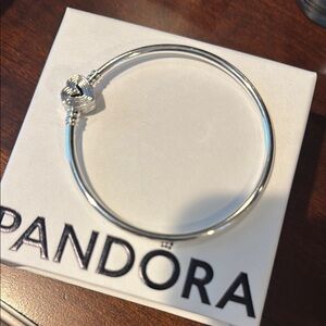 Pandora Silver Heart Knot Bracelet